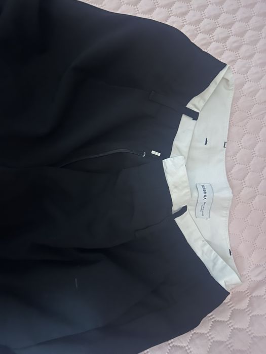 Черен широк панталон Bershka