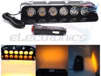 6 LED диода Аварийна лампа за пътна помощ, жълтa сигнална лампа 18 W
