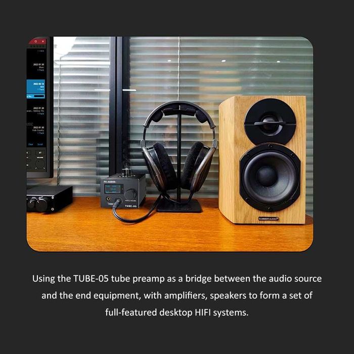 FX-AUDIO TUBE-05 Preamplifier, Lampa ECC82, Nou, Cutie, Garantie