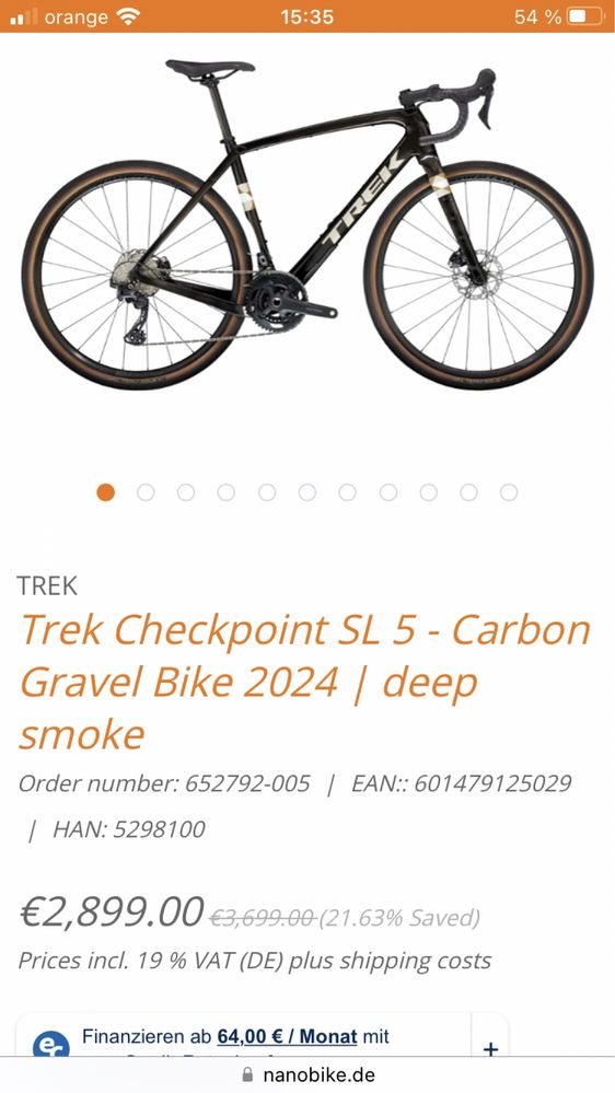 Bicicleta Trek Checkpoint carbon 2024