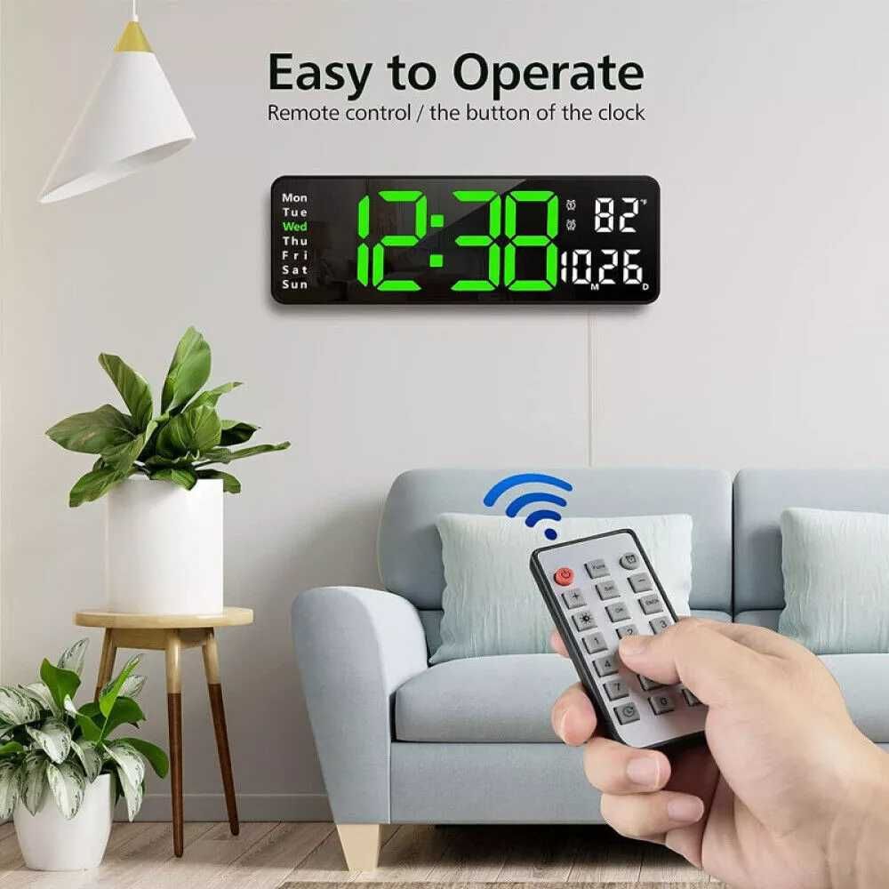 Smart настенные ЧАСЫ с пультом и таймером. LED Devor SOAT СОАТ