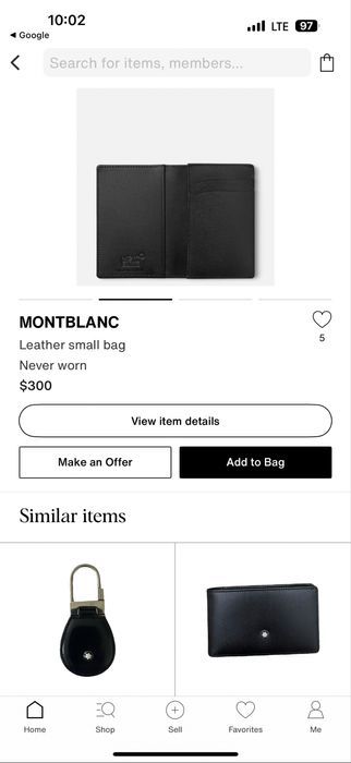 Port Card  Montblanc original,nou!