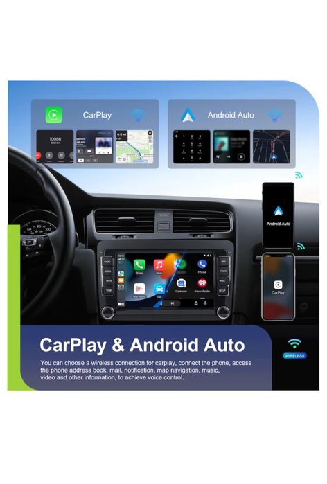 Navigatie Auto Volkswagen Skoda Seat  Android Auto Carplay 2024