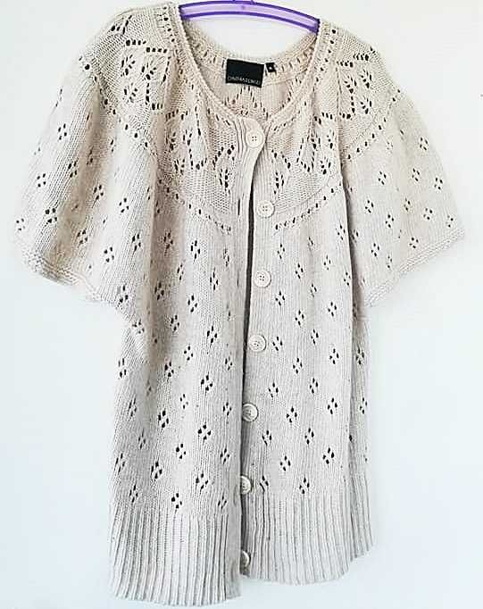 cardigan crem lana si Angora , Cynthia Rowley , XL