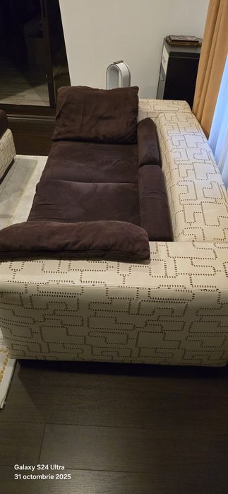 Vand canapea Mobexpert piele cu stofa