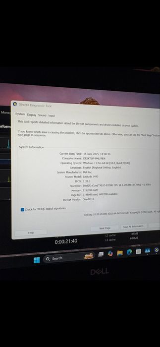 leptop dell latitude i5 gen 8