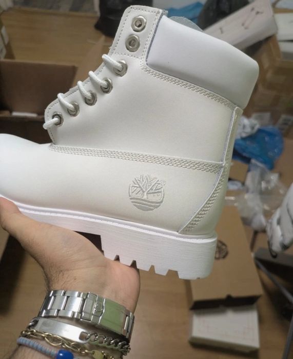 Ghete timberland all white
