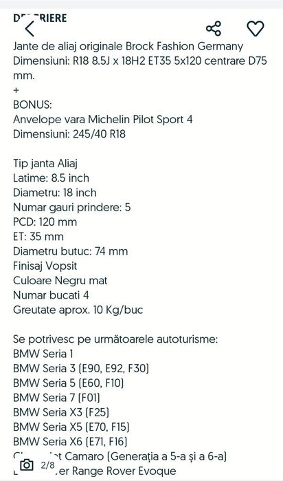 Jante Aliaj Chevrolet Camaro