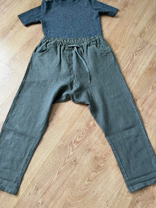 Pantaloni cu tur 100% in kaki marimea M