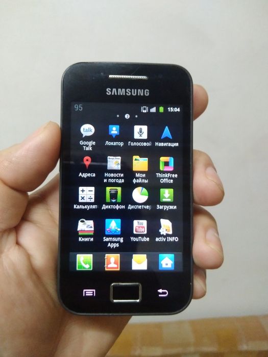 Samsung Galaxy Ace. Коробка есть. Телефон на 1 сим-карту.