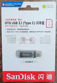 Флешка SanDisk OTG USB 3.1 Type C - объём 1 TB