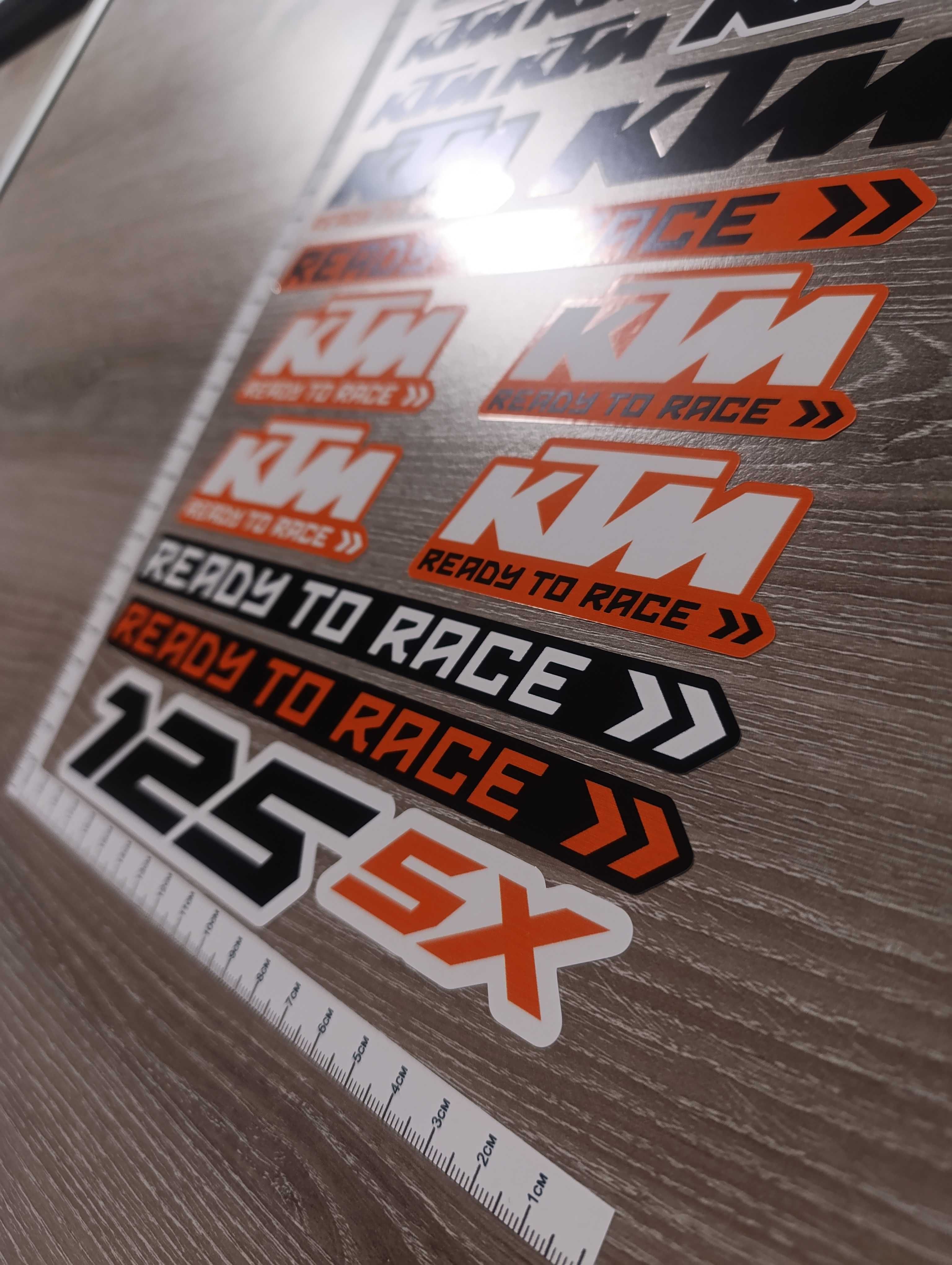 КТМ стикери - 17бр. KTM 125 SX - лист А4