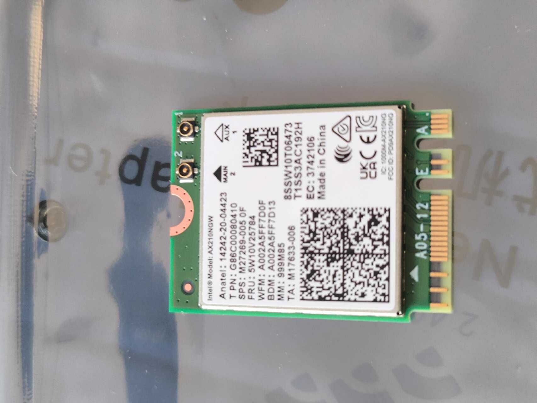 Intel® Wi-Fi 6E AX210
Gig+