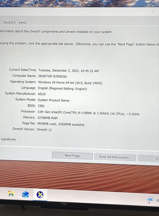 Calculator PC  intel i9  asus rog strix
