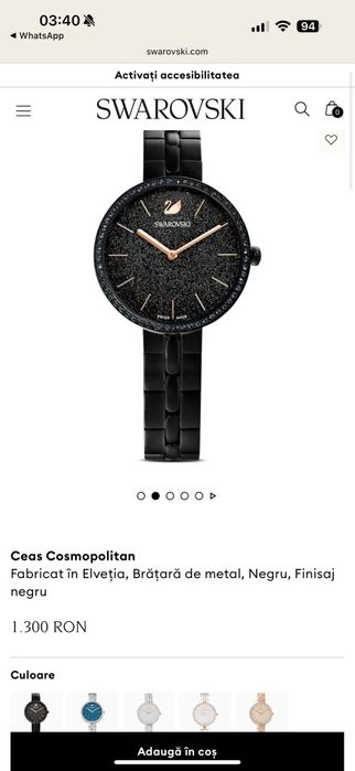 Ceas Swarovski nou in cutie nefolosit