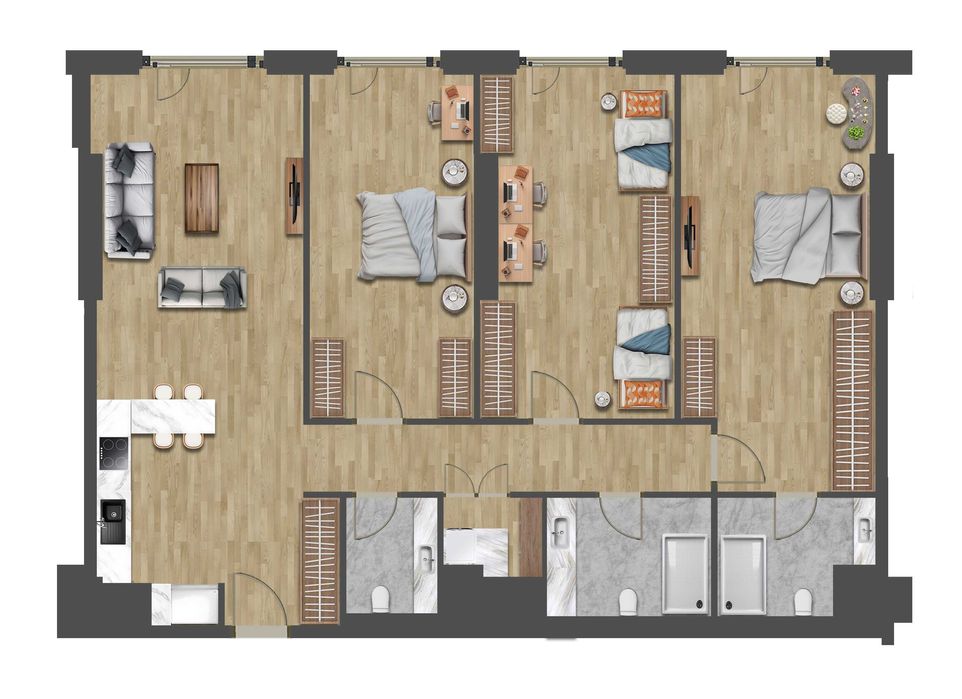 Tashwell 4-комнатная 123,91 м2 ул. Шота Руставели