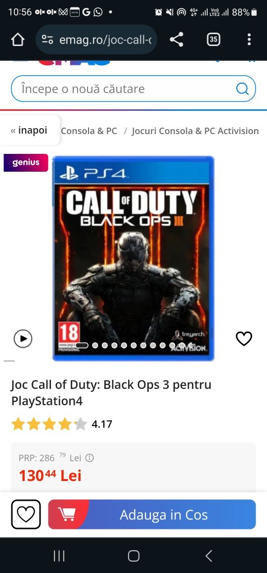 Joc Call of Duty: Black Ops 3 pentru PlayStation4