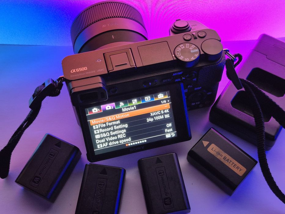 Sony A6500 + 35mm f1.8 + 5 baterii - IBIS, 4K, S-LOG3, HDR - 43K cadre