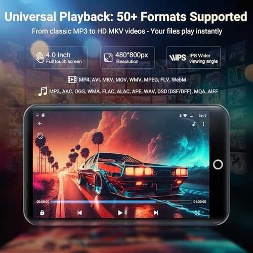Нов 96GB Android MP3 MP4 плейър Bluetooth WiFi Spotify 4" тъчскрийн