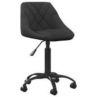vidaXL Офис стол, черен, кадифе 3088843