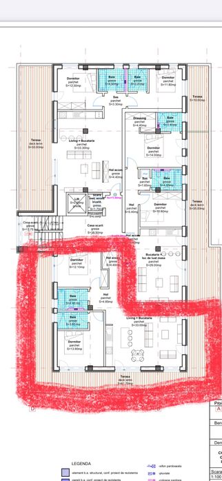 Vand apartament la ultimul etaj (penthause)