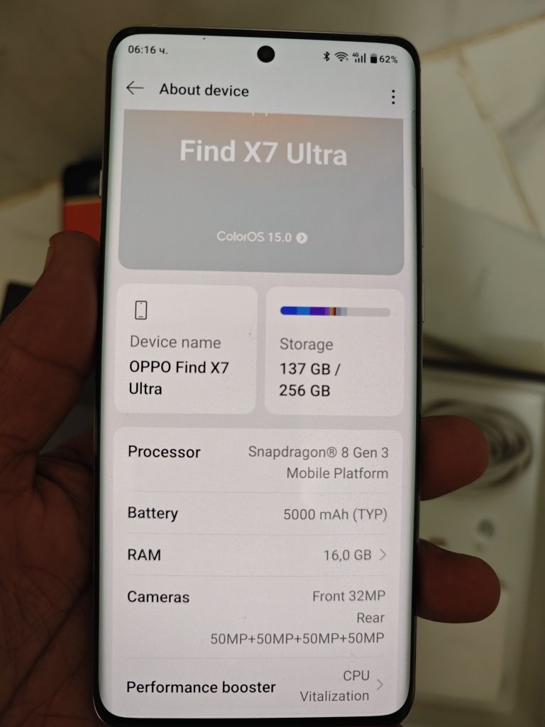 Oppo find x7 ultra/16-256/, отличен, комплект, бартер.