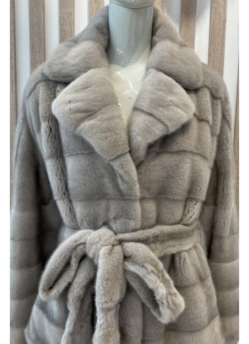 Норковая шуба длинная, поперечка трансформер