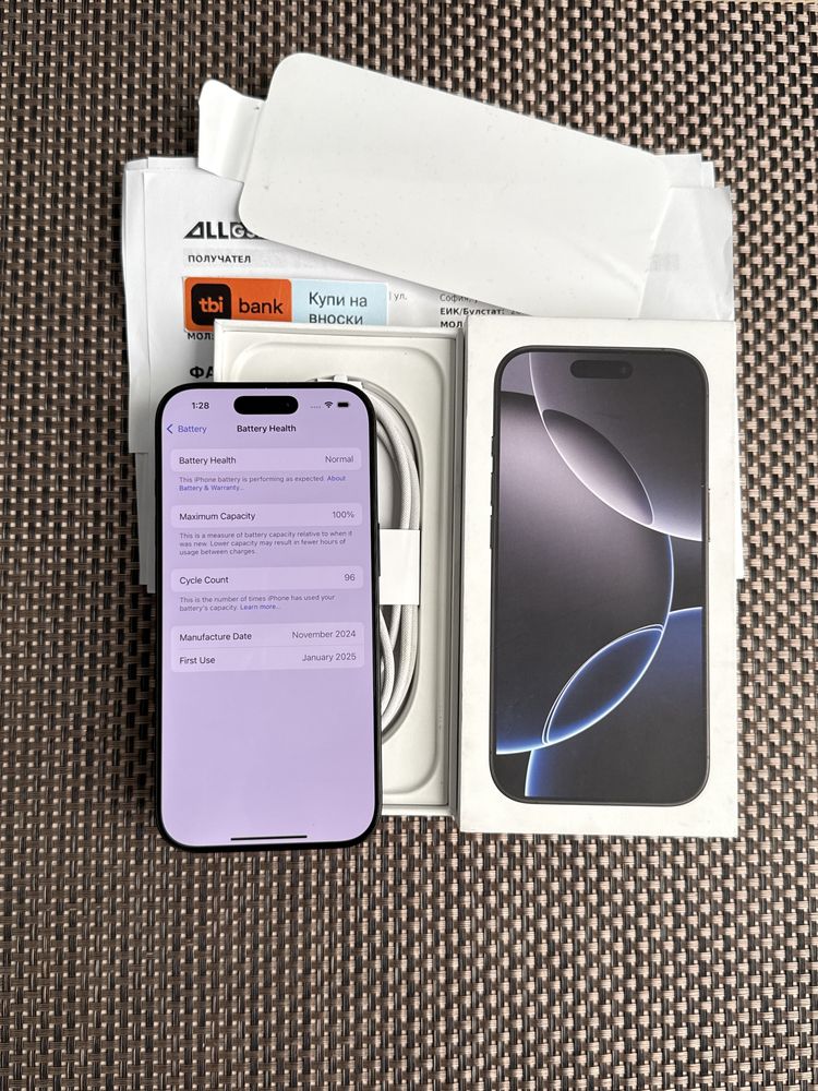 НОВ!1Tb *ЛИЗИНГ* iPhone 16 Pro Black Titanium 24М ГАРАНЦИЯ Айфон 1000G