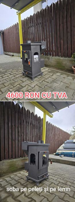 soba pe peleti si lemne