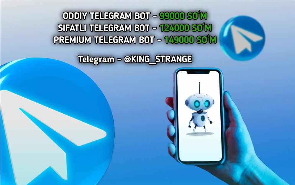 Telegram Bot Yasab Berish Xizmati !!!