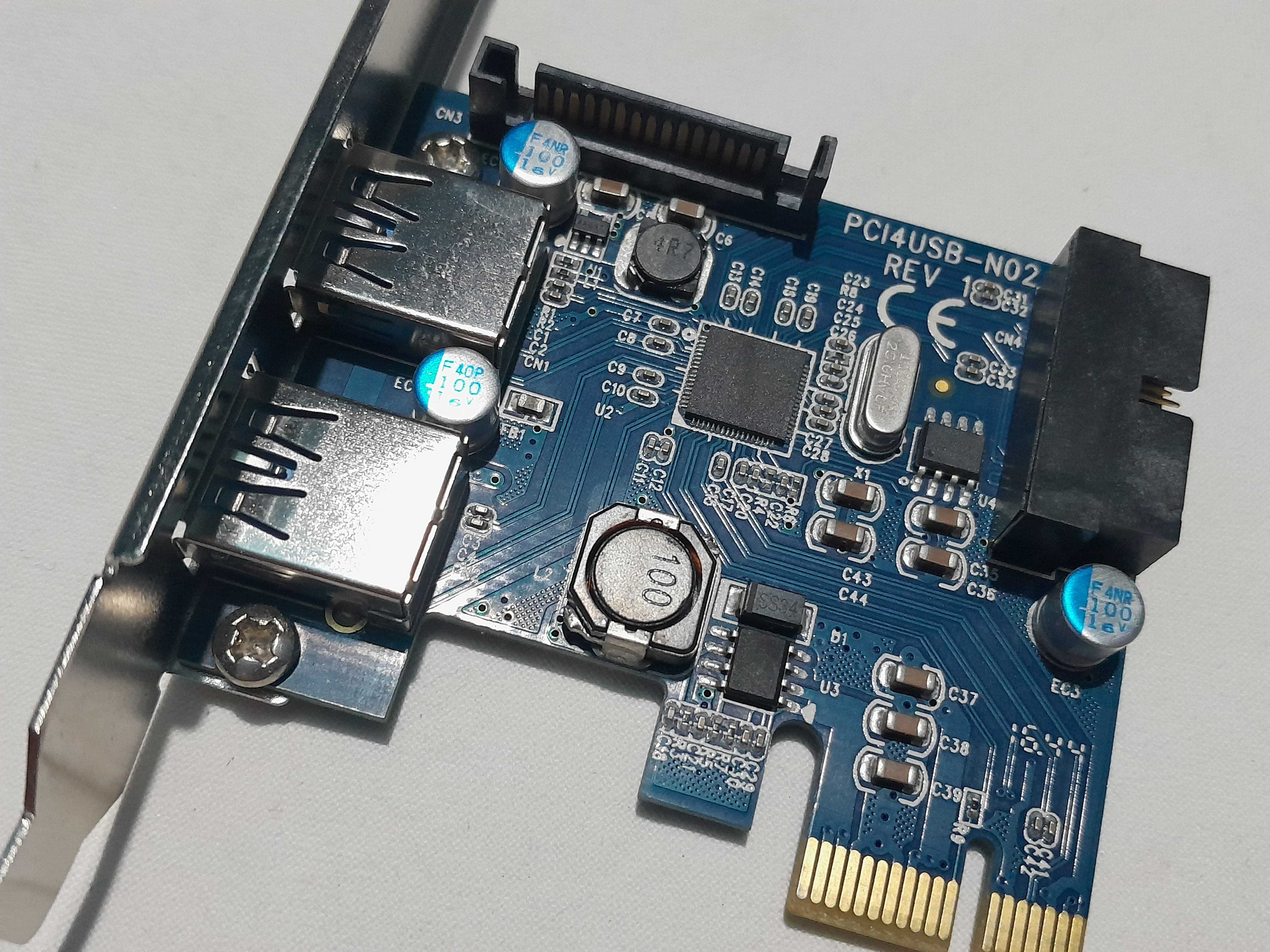 Placa PCI Express cu 2 x porturi externe USB 3.0 si 1 x port intern