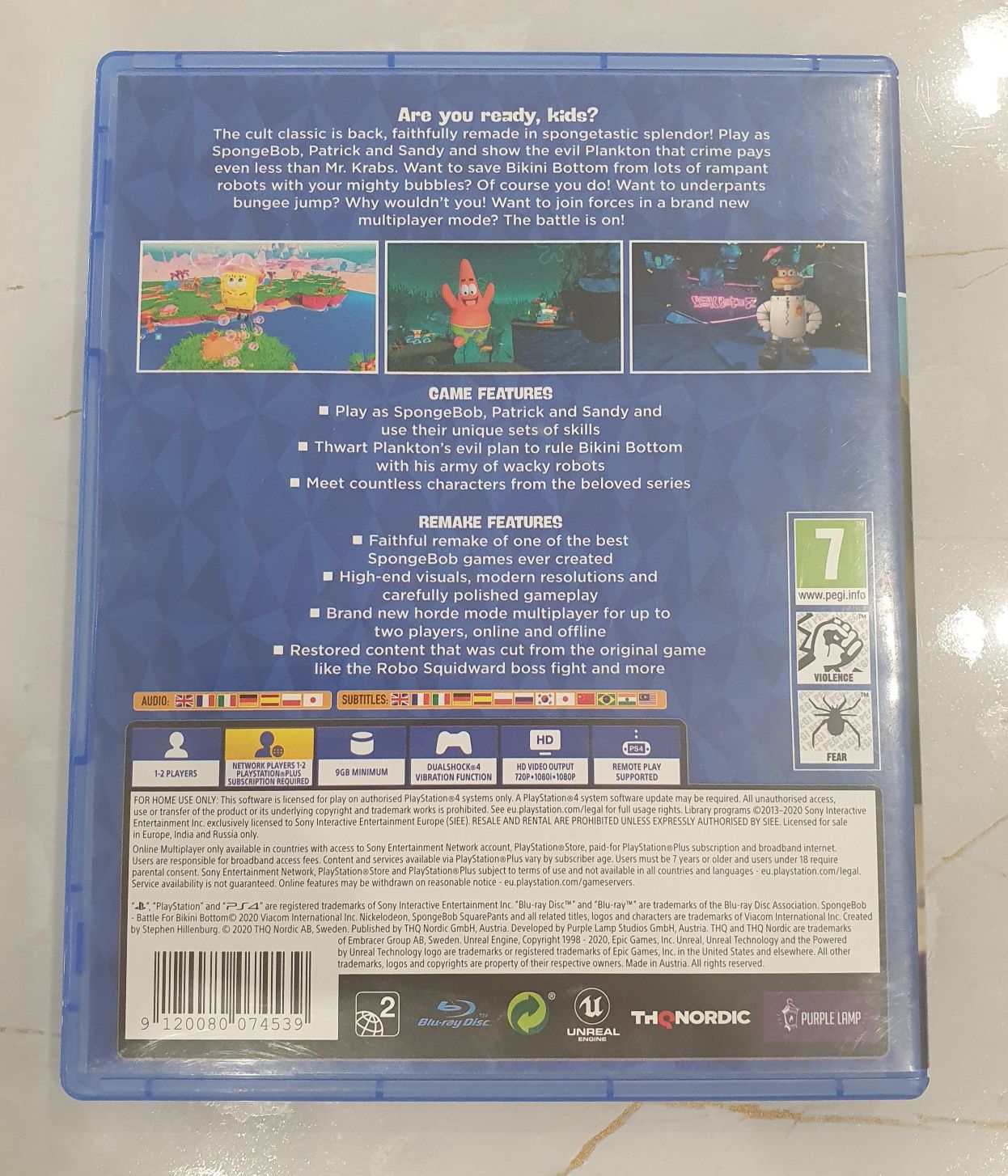 Игра на ps 4/5 "Губка Боб битва за Бикини Боттом"