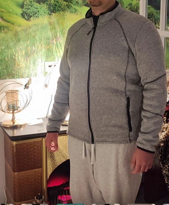 Cardigan fleece, Livergy, gri antracit, mărime XL, nou