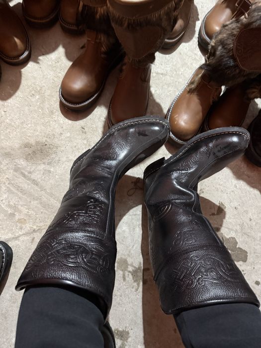 Унты с Монголий натуралная кожа и мех волк каскыр як сабака