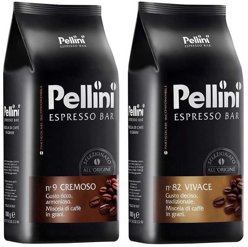 кафе PELLINI пакет зърна 1кг внос ИТАЛИЯ видове
