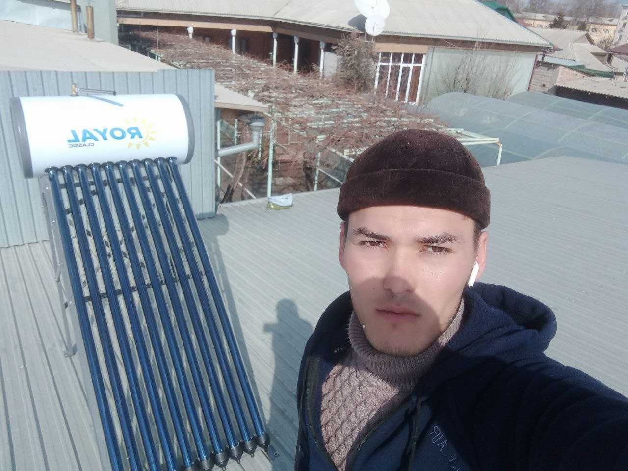 Quyosh suv isitgichlari o'rnatish | Kafolat 24\7 | Usta | Установка