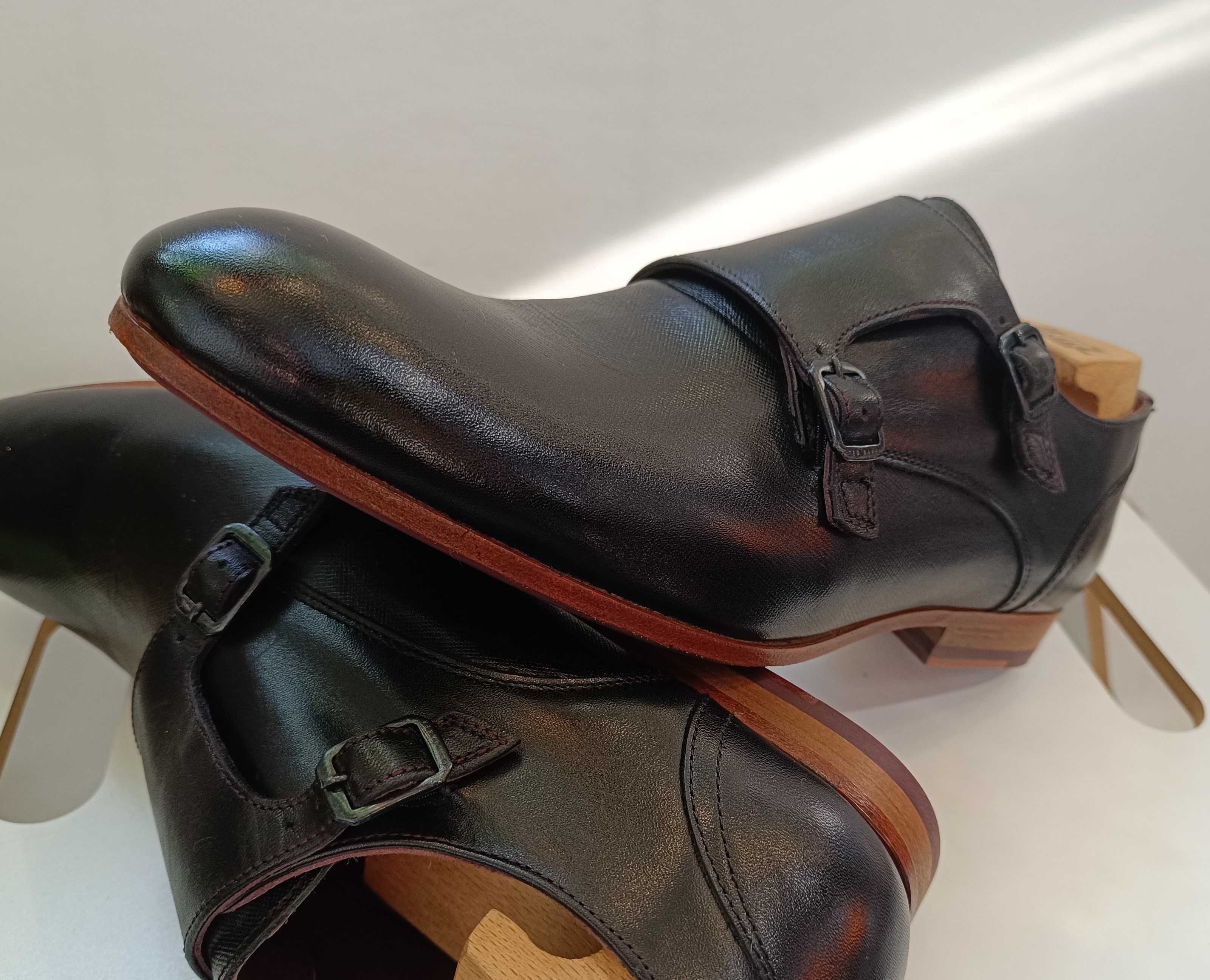 Pantofi monk 41.5 42 premium Ted Baker London NOI piele natural moale