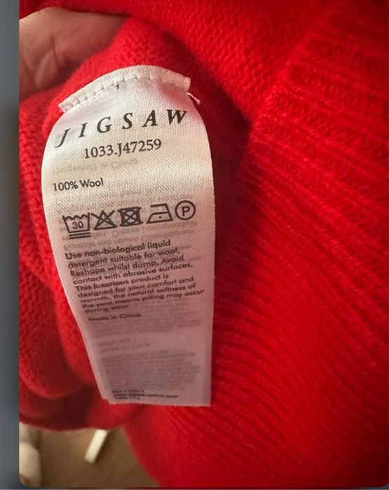 Jigsaw Rochie tricotata de lana rosie