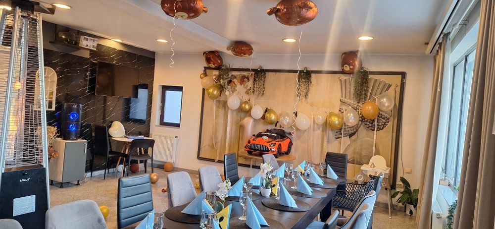 Inchirere spatiu pentru petreceri aniversare, Moț, botez,prezentari