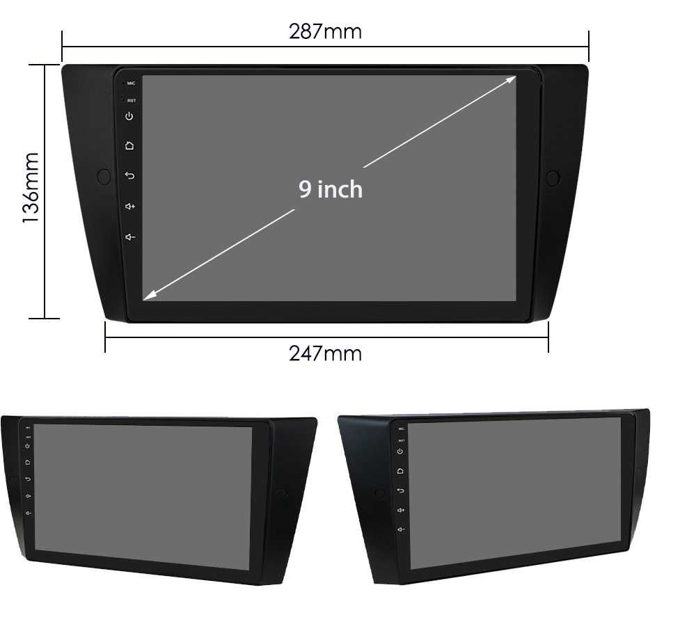 Мултимедия 9" Android 12 за BMW 3 E90 навигация GPS RDS Carplay Auto