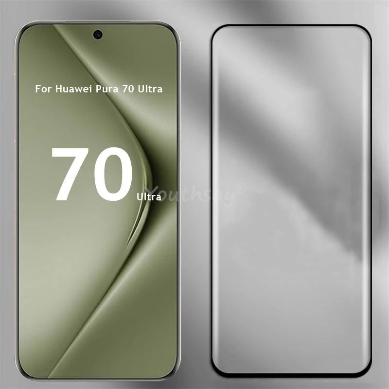 Huawei Pura 70 Pro / 70 Ultra / 3D ЦЯЛО ЛЕПИЛО Извит стъклен протектор