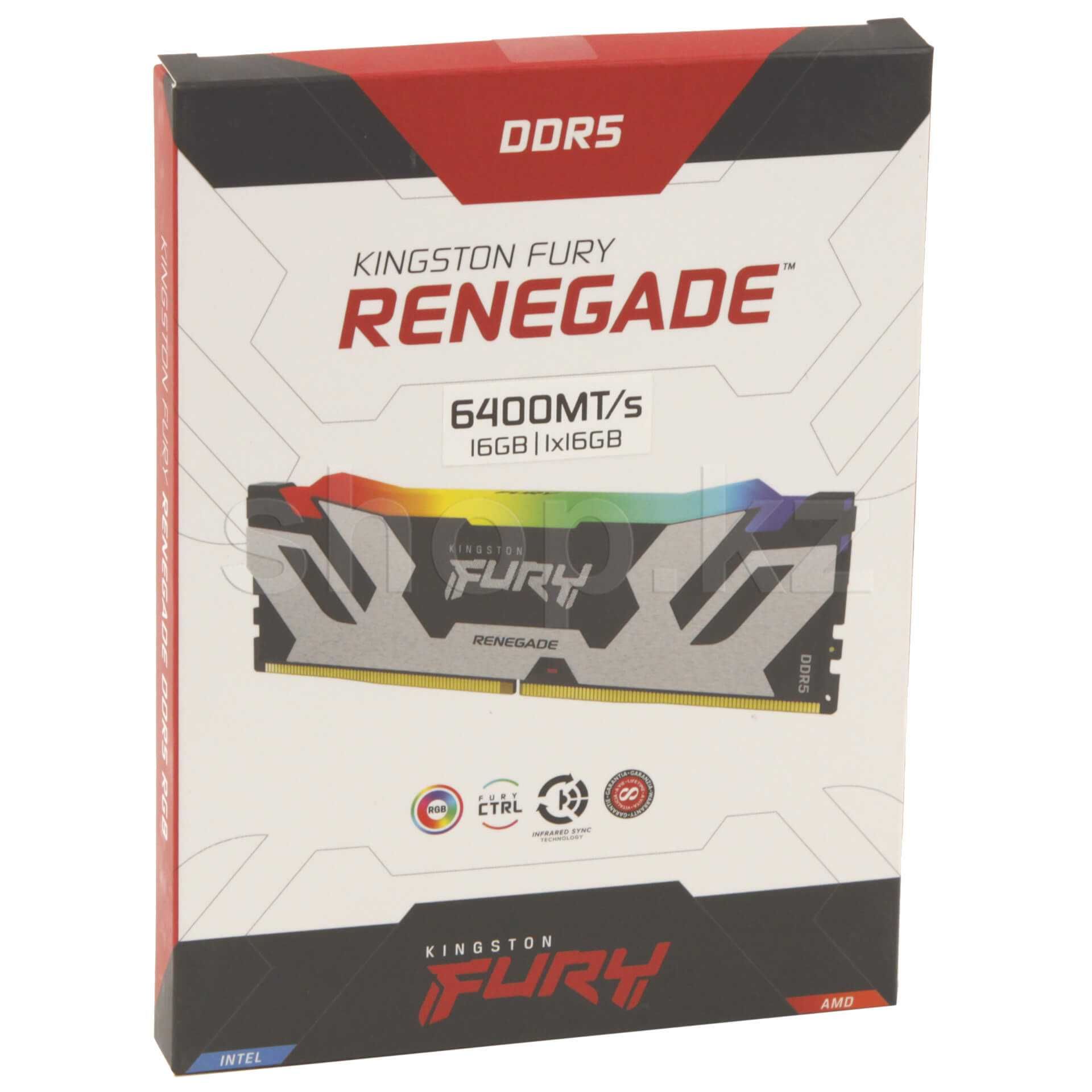 Оперативная память Kingston Fury DDR-5 DIMM 16 GB 6400MHz Renegade RGB