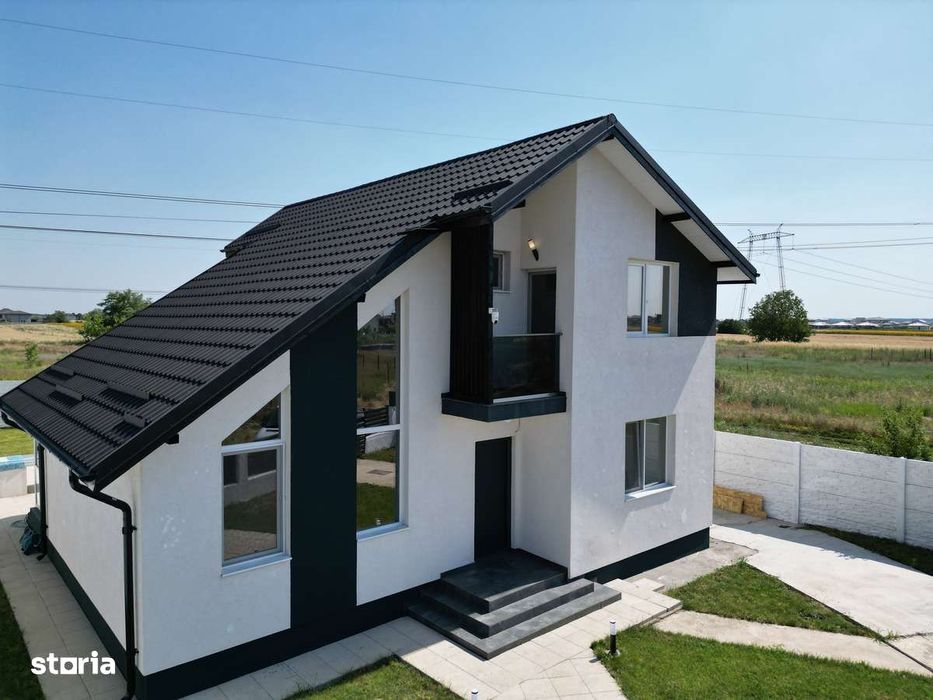 Casă  cu Piscina  P+1 cu 5 camere în comuna Berceni –Teren 450 mp