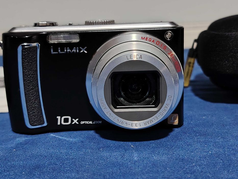 PANASONIC DMC-TZ5 cameră foto digitala, cu husă, cablu USB, manual