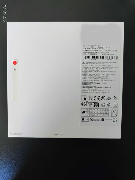 Nothing Phone 3 12GB/256GB -нов, не отварян, 2г. гаранция!
