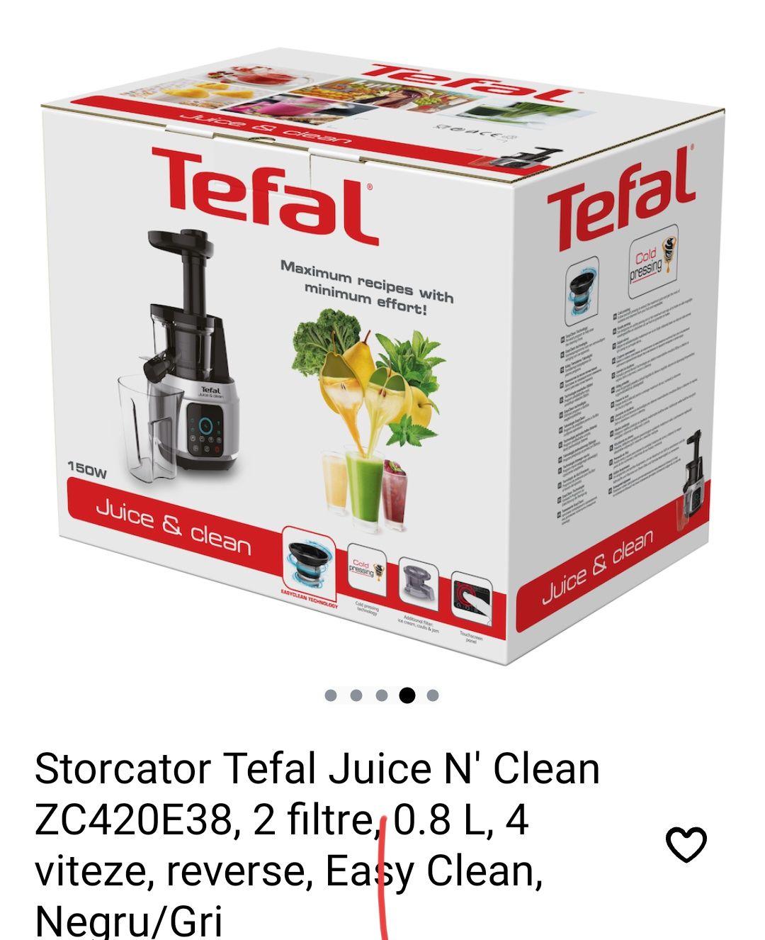 Storcator Tefal Juice N' Clean ZC420E38,