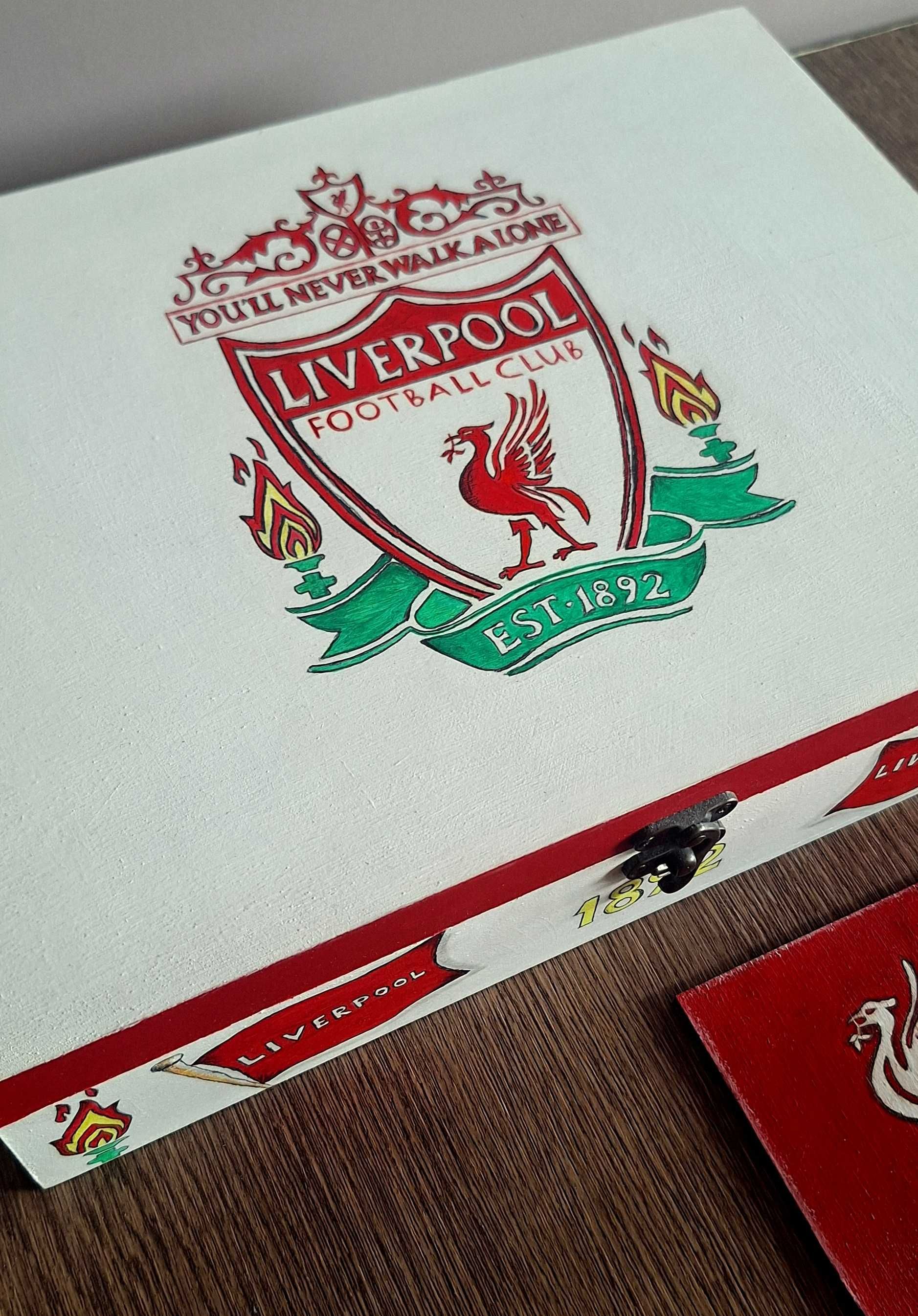 Ръчно рисувана кутия за съхранение на футболен клуб Liverpool