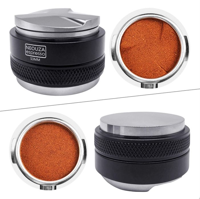 NEOUZA Distribuitor & Tamper Cafea 2 în 1, 53mm, cu Adâncime Reglabilă
