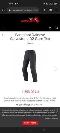 Pantaloni MOTO Dainese Galvestone D2 Gore-Tex! 
Dainese