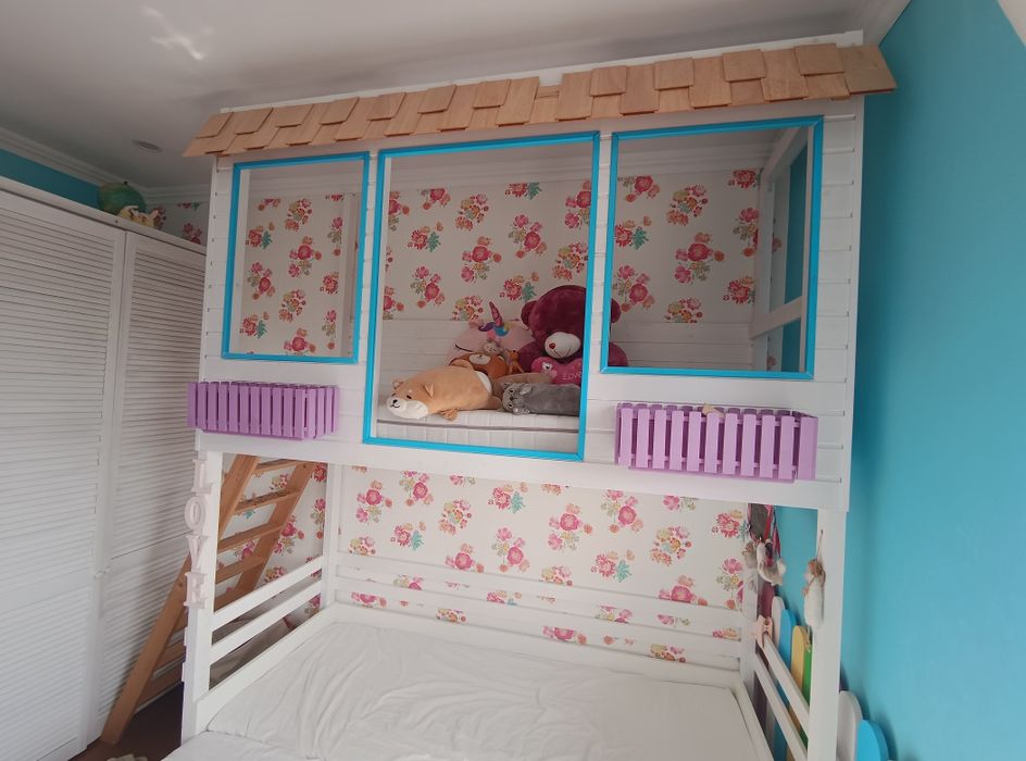 Pat copil tip casuta